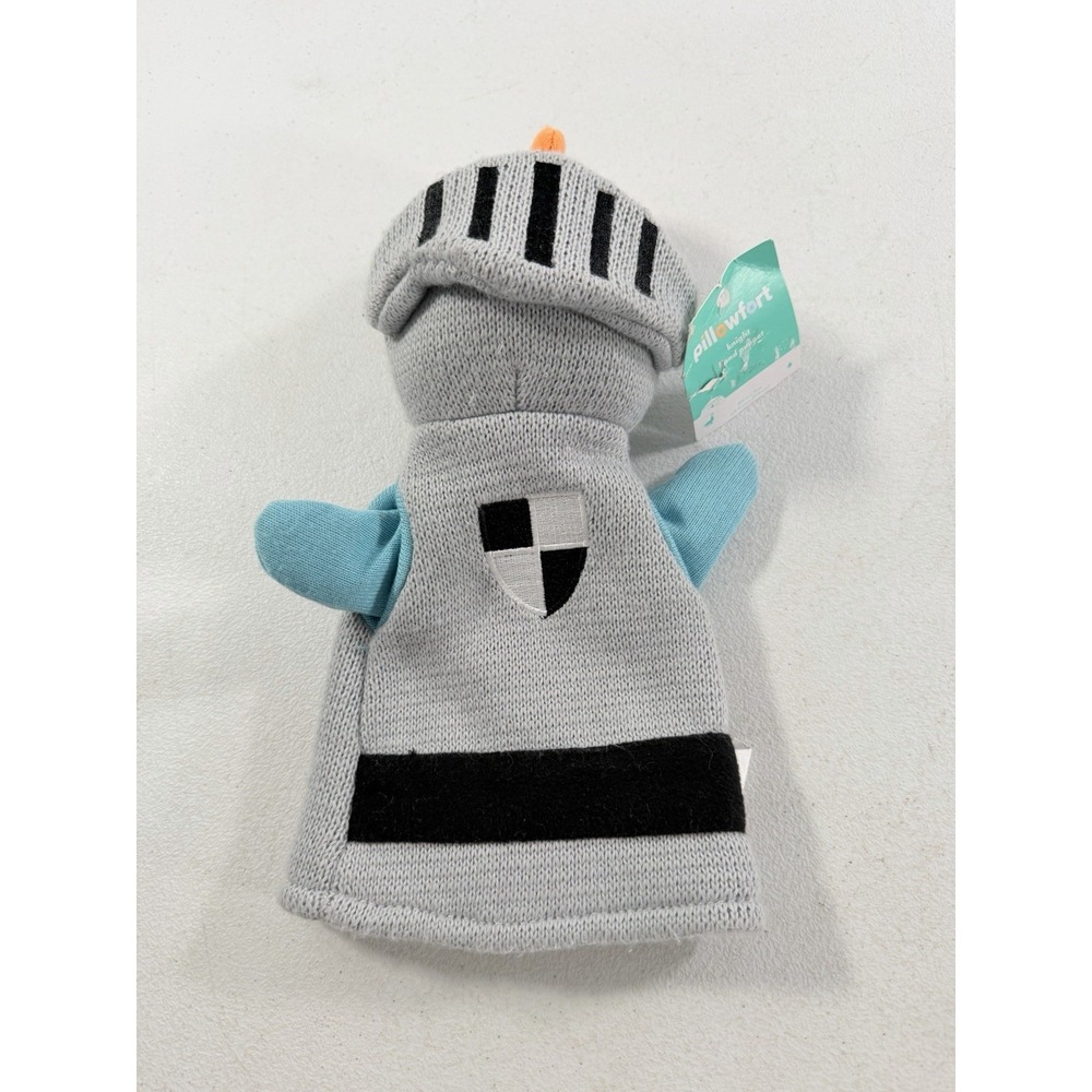 Pillowfort Target Knit Plush Knight Hand Puppet‎ Gray 11" NWT